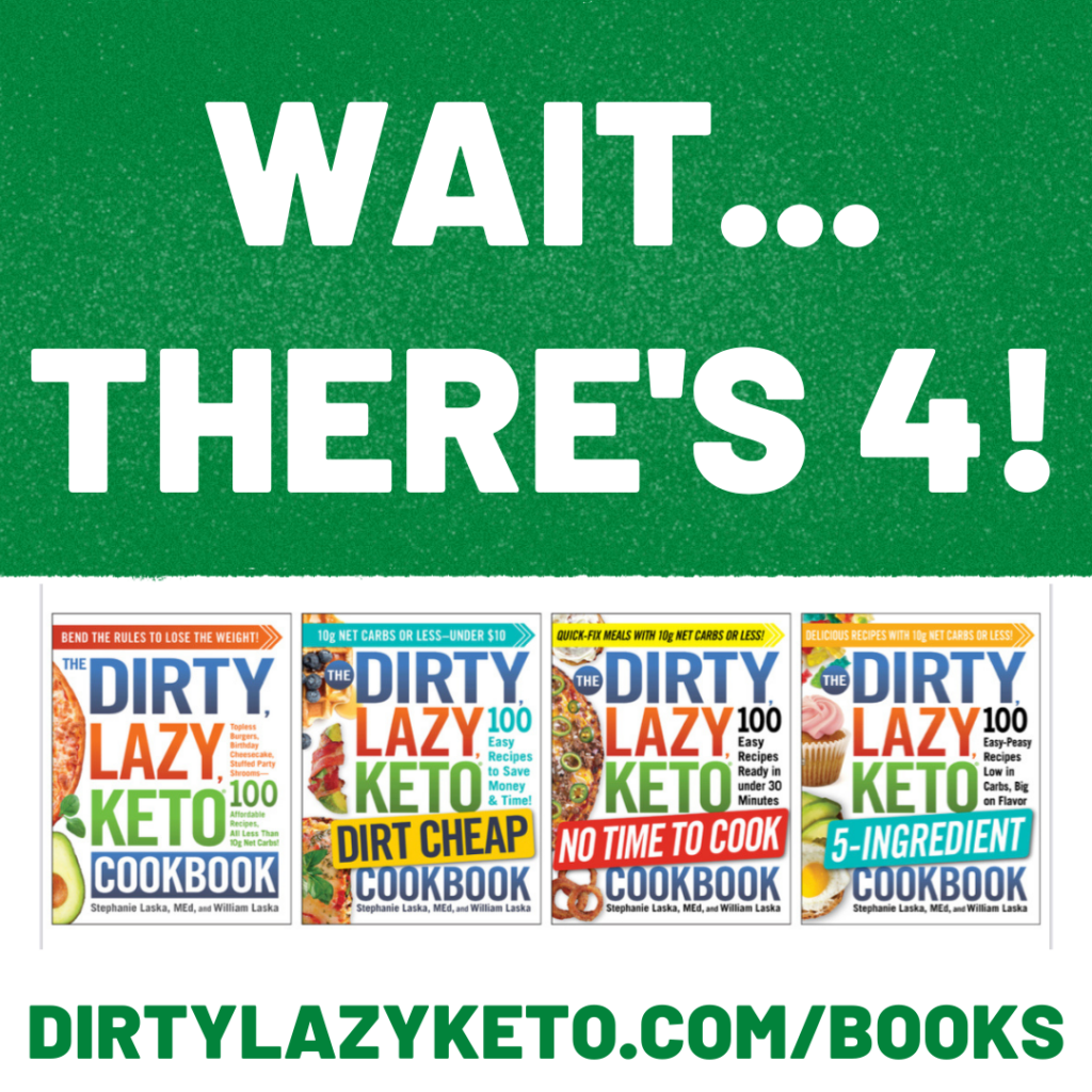 chaffle recipes inside the DIRTY LAZY KETO cookbooks